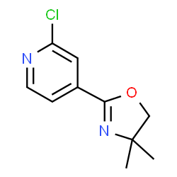 ChemSpider 2D Image | 2-Chloro-4-(4,4-dimethyl-4,5-dihydro-1,3-oxazol-2-yl)pyridine | C10H11ClN2O