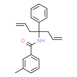 ChemSpider 2D Image | 3-Methyl-N-(4-phenyl-1,6-heptadien-4-yl)benzamide | C21H23NO