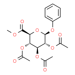 ChemSpider 2D Image | Methyl phenyl 2,3,4-tri-O-acetyl-beta-D-glucopyranosiduronate | C19H22O10