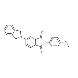 ChemSpider 2D Image | [2,5'-bi-2H-isoindole]-1',3'-dione, 2'-(4-ethoxyphenyl)-1,3-dihydro- | C24H20N2O3