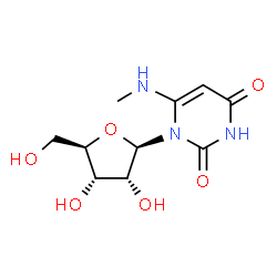 ChemSpider 2D Image | 6-(Methylamino)uridine | C10H15N3O6