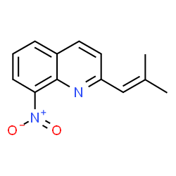 ChemSpider 2D Image | 2-(2-methylprop-1-enyl)-8-nitroquinoline | C13H12N2O2
