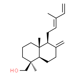 ChemSpider 2D Image | {(1S,4aR,5S,8aR)-1,4a-Dimethyl-6-methylene-5-[(2E)-3-methyl-2,4-pentadien-1-yl]decahydro-1-naphthalenyl}methanol | C20H32O
