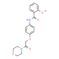 ChemSpider 2D Image | 2-Methoxy-N-[4-[2-(4-morpholinyl)-2-oxoethoxy]phenyl]benzamide | C20H22N2O5
