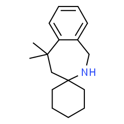 ChemSpider 2D Image | 5,5-Dimethyl-1,2,4,5-tetrahydrospiro[2-benzazepine-3,1'-cyclohexane] | C17H25N