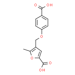 ChemSpider 2D Image | 4-[(4-Carboxyphenoxy)methyl]-5-methyl-2-furoic acid | C14H12O6