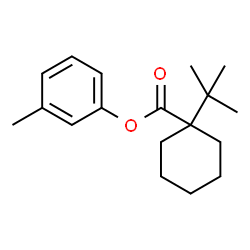 ChemSpider 2D Image | 3-Methylphenyl 1-(2-methyl-2-propanyl)cyclohexanecarboxylate | C18H26O2
