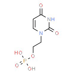 ChemSpider 2D Image | 2-(2,4-Dioxo-3,4-dihydro-1(2H)-pyrimidinyl)ethyl dihydrogen phosphate | C6H9N2O6P