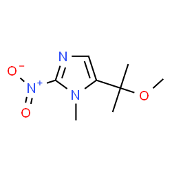 ChemSpider 2D Image | 5-(2-Methoxy-2-propanyl)-1-methyl-2-nitro-1H-imidazole | C8H13N3O3