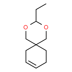 ChemSpider 2D Image | 3-Ethyl-2,4-dioxaspiro[5.5]undec-8-ene | C11H18O2