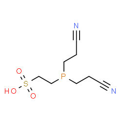 ChemSpider 2D Image | 2-[Bis(2-cyanoethyl)phosphino]ethanesulfonic acid | C8H13N2O3PS