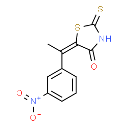 ChemSpider 2D Image | (5E)-5-[1-(3-Nitrophenyl)ethylidene]-2-thioxo-1,3-thiazolidin-4-one | C11H8N2O3S2