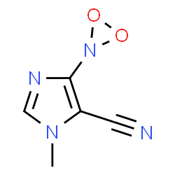 ChemSpider 2D Image | 4-(3-Dioxaziridinyl)-1-methyl-1H-imidazole-5-carbonitrile | C5H4N4O2