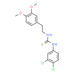 ChemSpider 2D Image | N-(3,4-dichlorophenyl)-N'-(3,4-dimethoxyphenethyl)thiourea | C17H18Cl2N2O2S
