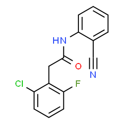 ChemSpider 2D Image | 2-(2-Chloro-6-fluorophenyl)-N-(2-cyanophenyl)acetamide | C15H10ClFN2O
