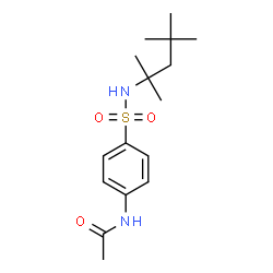 ChemSpider 2D Image | N-{4-[(2,4,4-Trimethyl-2-pentanyl)sulfamoyl]phenyl}acetamide | C16H26N2O3S