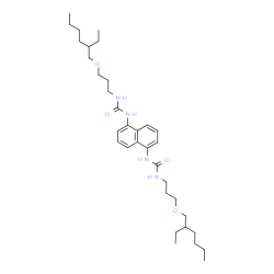 ChemSpider 2D Image | 1,1'-Naphthalene-1,5-diylbis(3-{3-[(2-ethylhexyl)oxy]propyl}urea) | C34H56N4O4