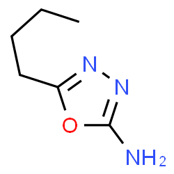 ChemSpider 2D Image | 5-Butyl-1,3,4-oxadiazol-2-amine | C6H11N3O
