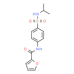 ChemSpider 2D Image | N-[4-(Isopropylsulfamoyl)phenyl]-2-furamide | C14H16N2O4S