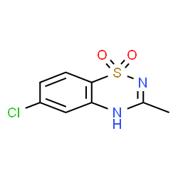 ChemSpider 2D Image | 6-Chloro-3-methyl-2H-1,2,4-benzothiadiazine 1,1-dioxide | C8H7ClN2O2S