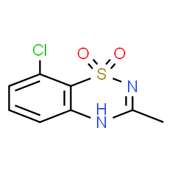 ChemSpider 2D Image | 8-Chloro-3-methyl-2H-1,2,4-benzothiadiazine 1,1-dioxide | C8H7ClN2O2S