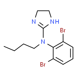 ChemSpider 2D Image | N-Butyl-N-(2,6-dibromophenyl)-4,5-dihydro-1H-imidazol-2-amine | C13H17Br2N3