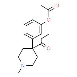 ChemSpider 2D Image | 3-(1-Methyl-4-propionyl-4-piperidinyl)phenyl acetate | C17H23NO3