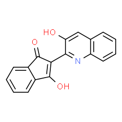 ChemSpider 2D Image | 3-Hydroxy-2-(3-hydroxy-2-quinolinyl)-1H-inden-1-one | C18H11NO3