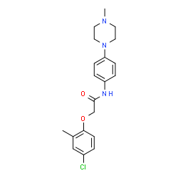 ChemSpider 2D Image | 2-(4-Chloro-2-methylphenoxy)-N-[4-(4-methyl-1-piperazinyl)phenyl]acetamide | C20H24ClN3O2