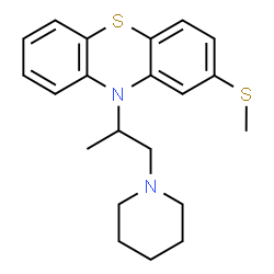 ChemSpider 2D Image | 2-(Methylsulfanyl)-10-[1-(1-piperidinyl)-2-propanyl]-10H-phenothiazine | C21H26N2S2