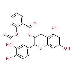 ChemSpider 2D Image | 2-(3,4-Dihydroxyphenyl)-5,7-dihydroxy-3,4-dihydro-2H-chromen-3-yl 2-acetoxybenzoate | C24H20O9