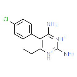 ChemSpider 2D Image | 2,4-Pyrimidinediamine, 5-(4-chlorophenyl)-6-ethyl-, conjugate diacid | C12H15ClN4