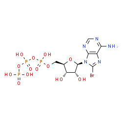 ChemSpider 2D Image | 8-Bromo-ATP | C10H15BrN5O13P3