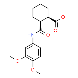 ChemSpider 2D Image | (1R,2S)-2-[(3,4-Dimethoxyphenyl)carbamoyl]cyclohexanecarboxylic acid | C16H21NO5