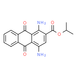 ChemSpider 2D Image | Isopropyl 1,4-diamino-9,10-dioxo-9,10-dihydro-2-anthracenecarboxylate | C18H16N2O4