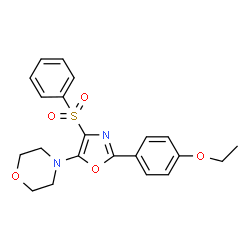 ChemSpider 2D Image | 4-[2-(4-Ethoxyphenyl)-4-(phenylsulfonyl)-1,3-oxazol-5-yl]morpholine | C21H22N2O5S