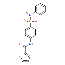 ChemSpider 2D Image | N-{4-[Methyl(phenyl)sulfamoyl]phenyl}-2-furamide | C18H16N2O4S