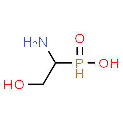 ChemSpider 2D Image | (1-Amino-2-hydroxyethyl)phosphinic acid | C2H8NO3P