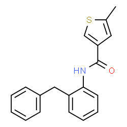 ChemSpider 2D Image | N-(2-Benzylphenyl)-5-methyl-3-thiophenecarboxamide | C19H17NOS