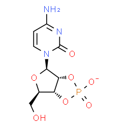 ChemSpider 2D Image | (3aR,4R,6R,6aR)-4-(4-Amino-2-oxo-1(2H)-pyrimidinyl)-6-(hydroxymethyl)tetrahydrofuro[3,4-d][1,3,2]dioxaphosphol-2-olate 2-oxide | C9H11N3O7P