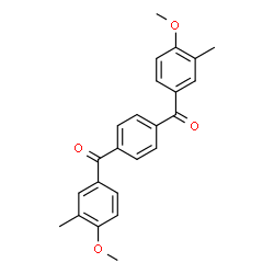 ChemSpider 2D Image | 1,4-Phenylenebis[(4-methoxy-3-methylphenyl)methanone] | C24H22O4