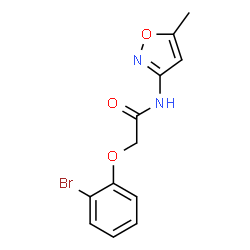 ChemSpider 2D Image | 2-(2-Bromophenoxy)-N-(5-methyl-1,2-oxazol-3-yl)acetamide | C12H11BrN2O3