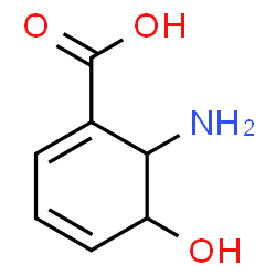 ChemSpider 2D Image | 6-Amino-5-hydroxy-1,3-cyclohexadiene-1-carboxylic acid | C7H9NO3