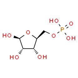 ChemSpider 2D Image | 5-O-Phosphono-beta-L-ribofuranose | C5H11O8P
