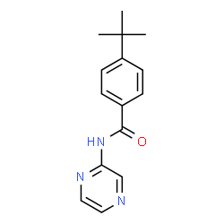 ChemSpider 2D Image | 4-(2-Methyl-2-propanyl)-N-(2-pyrazinyl)benzamide | C15H17N3O