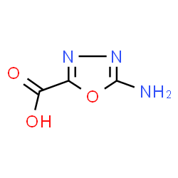 ChemSpider 2D Image | 5-Amino-1,3,4-oxadiazole-2-carboxylic acid | C3H3N3O3