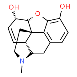 ChemSpider 2D Image | (5beta,6alpha,9alpha)-17-Methyl-7,8-didehydro-4,5-epoxymorphinan-3,6-diol | C17H19NO3