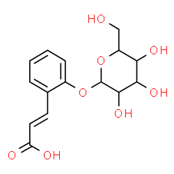 ChemSpider 2D Image | (2E)-3-[2-(Hexopyranosyloxy)phenyl]acrylic acid | C15H18O8