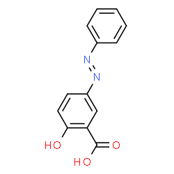 ChemSpider 2D Image | 5-(phenylazo)salicylic acid | C13H10N2O3