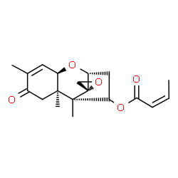 ChemSpider 2D Image | (4beta)-8-Oxo-12,13-epoxytrichothec-9-en-4-yl (2Z)-2-butenoate | C19H24O5